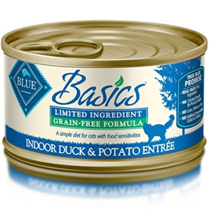Blue Buffalo马铃薯&鸭味猫罐头， 3 oz/罐，共24罐，原价$35.76，现仅售$18.30，免运费