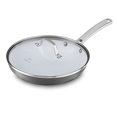 Calphalon Classic Ceramic Nonstick Omelet Fry Pan with Cover, 10