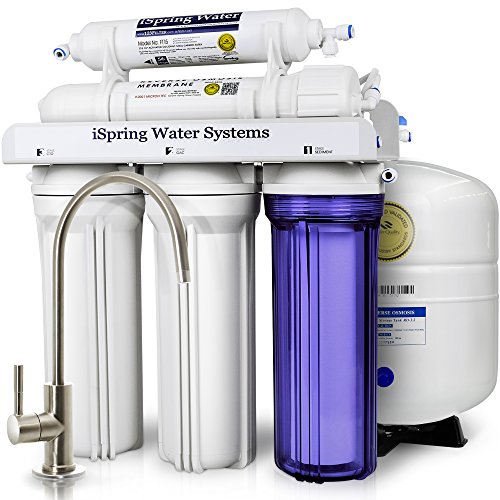 iSpring RCC7 5-Stage Residential Under-Sink Reverse Osmosis Water Filter System - WQA Gold Seal Certified, 75 GPD, only $161.42, free shipping