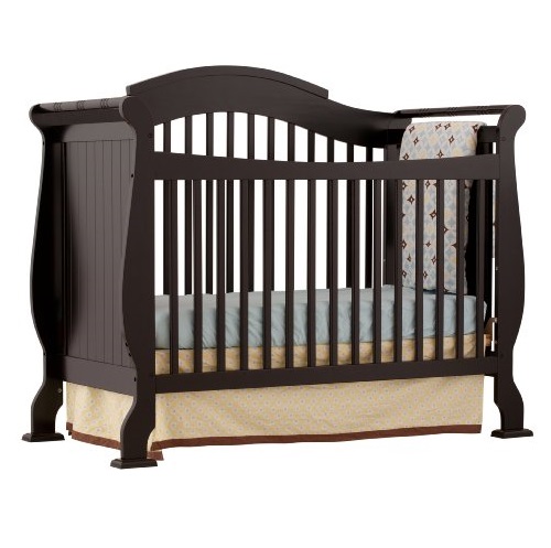 Stork Craft Valentia Convertible Crib, Black, Only $131.27, You Save $148.72(53%)