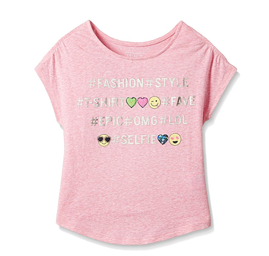 The Children's Place Girls' Graphic Cold Shoulder only $5.94