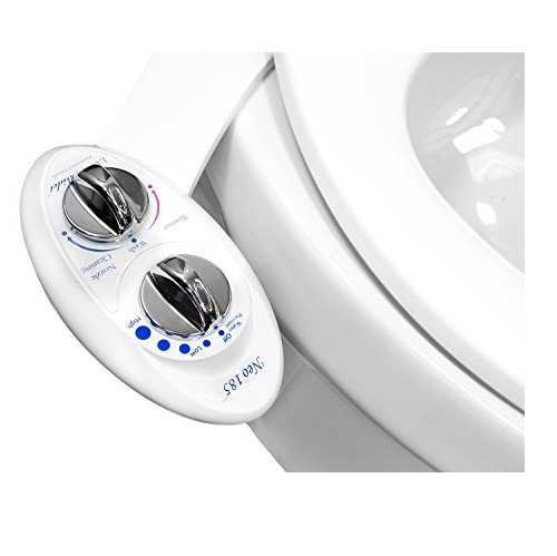 Luxe Bidet Neo 185 (Elite Series) - Self Cleaning Dual Nozzle - Fresh Water Non-Electric Mechanical Bidet Toilet Attachment , Only $31.49, free shipping