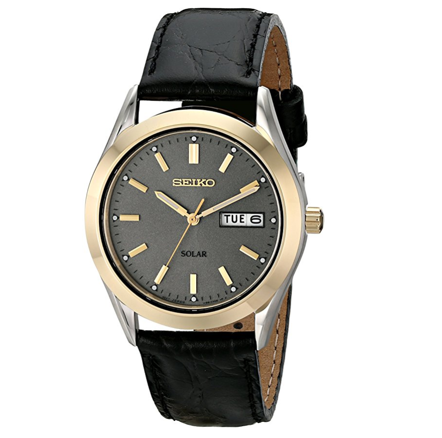 Seiko精工 SNE050 男式光動能腕錶，原價$195.00，現特價僅售$92.98，免運費