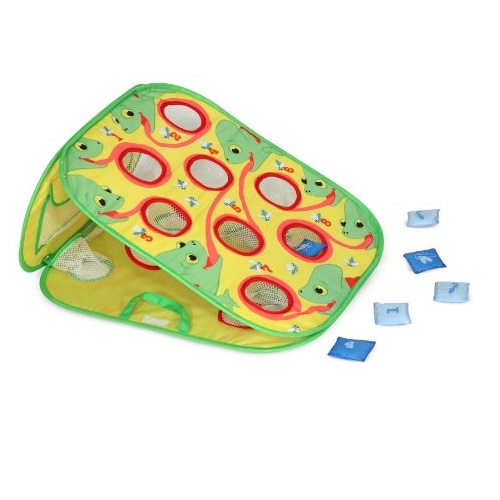 Melissa & Doug Sunny Patch Verdie Chameleon Double-Sided Bean Bag Toss Game With 8 Bean Bags, Only $16.99