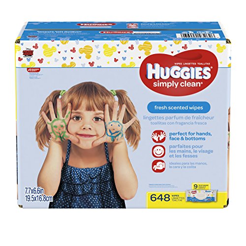 史低價！HUGGIES Simply Clean 嬰兒濕巾 648片，原價$14.99，現僅售$10.13，免運費