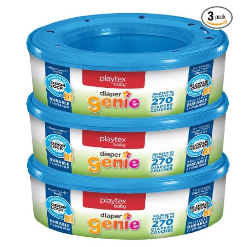 Playtex Diaper Genie Refills for Diaper Genie Diaper Pails - 270 Count (Pack of 3) , only $14.05