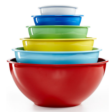 Martha Stewart Collection Set of 6 Melamine Mixing Bowls, Only at Macy's  $16.99