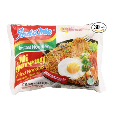 Indomie Mi Goreng Instant Noodle 3 oz - (Pack of 30) $15.00