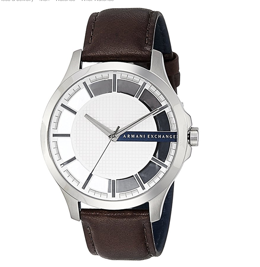 A/X Armani Exchange Smart Leather Watch for only $69.99
