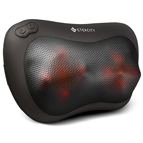 Etekcity Back Massager with 8 Heated Rollers, Shiatsu Massage Pillow To Relieve Neck/Shoulder Pain, Portable Deep Kneading for Home, Car, Office, Only $28.49, free shipping