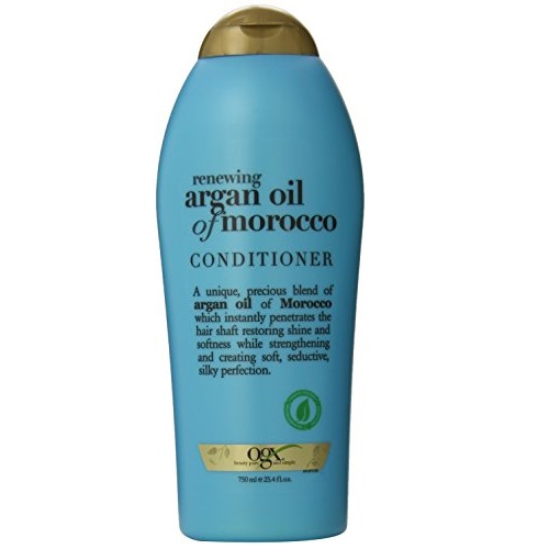 OGX Renewing + Argan Oil of Morocco Hydrating Hair Conditioner, Cold-Pressed Argan Oil to Help Moisturize, Soften & Strengthen Hair, Paraben-Free with Sulfate-Free Surfactants, 25.4 fl oz(Pack of 4),