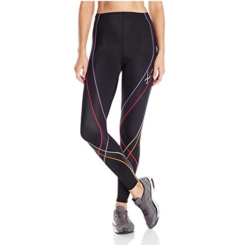 CW-X Women's Pro Tights, Black/Rainbow, Small, Only $45.23, You Save $1.30(3%)