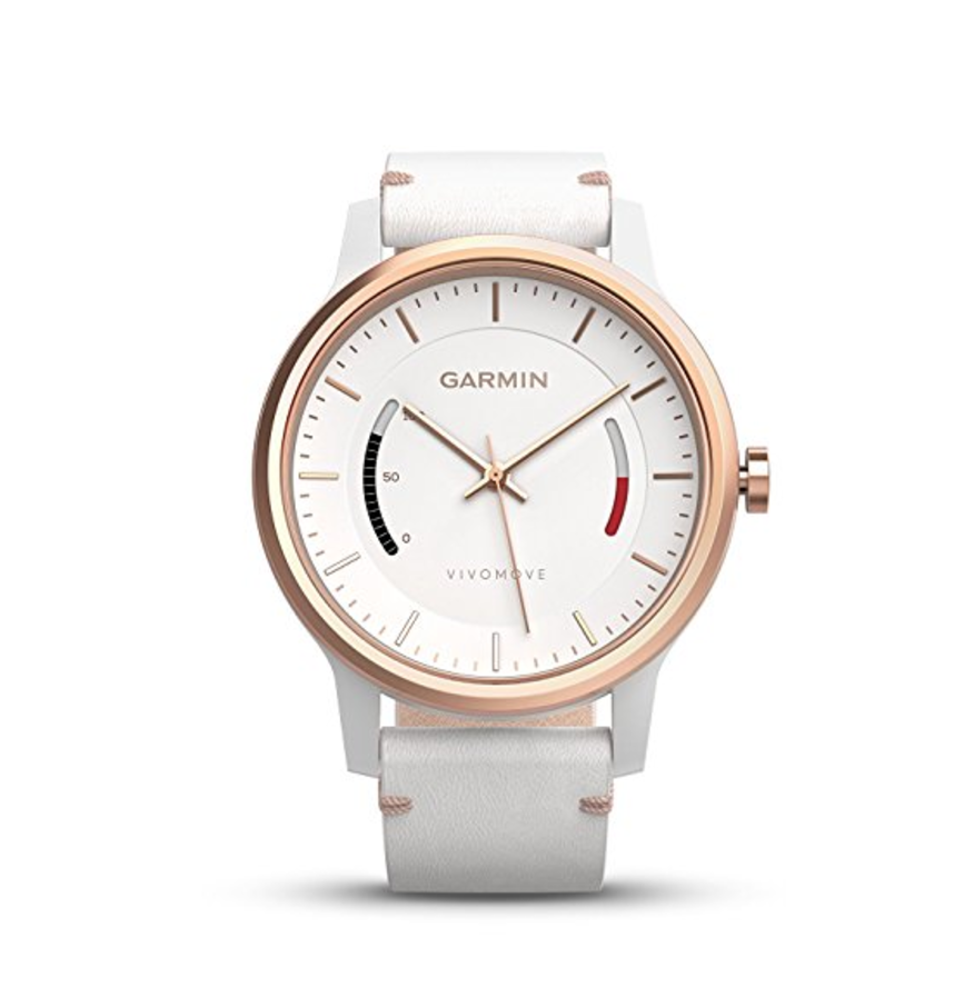 Garmin vívomove Classic - Rose Gold-Tone with Leather Band only $49.99