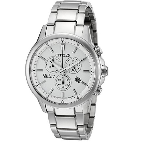 Citizen Eco-Drive Men's 'Titanium' Quartz Casual Watch, Color: Silver-Toned (Model: AT2340-56A), Only $164.99, free shipping