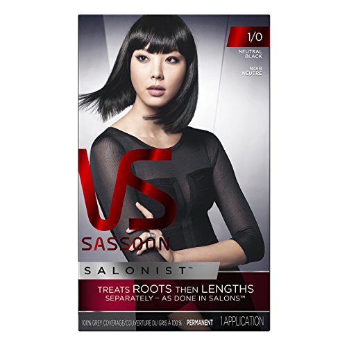 Vidal Sassoon Salonist Hair Colour Permanent Color 1/0 Neutral Black Kit, Only $4.37, free shipping after clipping coupon and using SS
