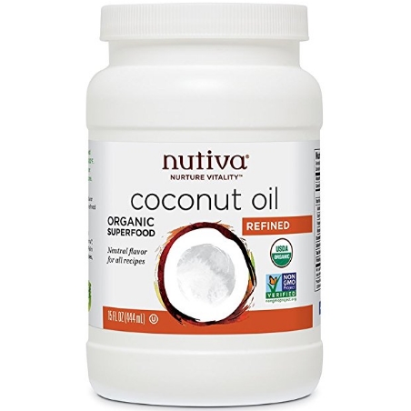 Nutiva有机精制初榨椰子油，15盎司 点coupon后只需$5.39 免运费