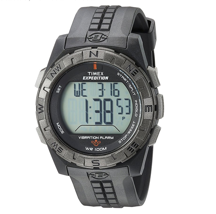 Timex Men's T49851 Expedition Vibration Alarm Black Resin Strap Watch only $32.74