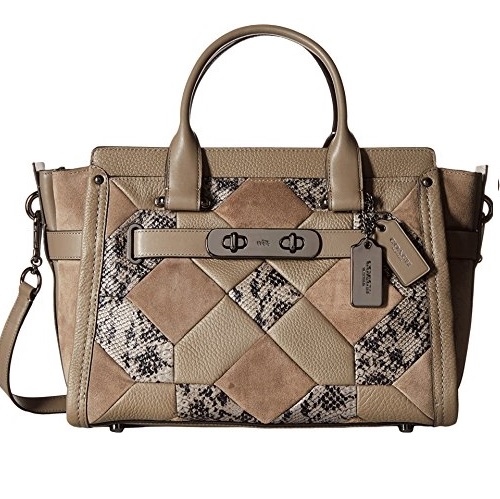 COACH Women's Swagger DK/Fog Satchel, Only $208.50, free shipping