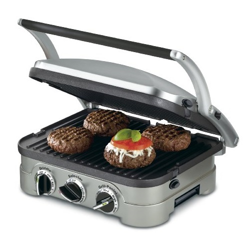 Cuisinart GR-4N 5-in-1 Griddler, Silver, Black Dials, Only $59.00, free shipping