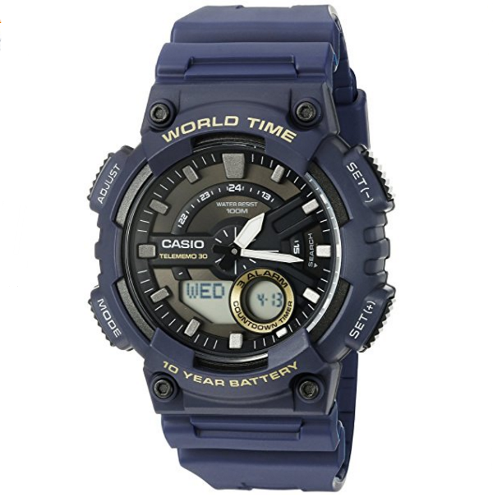 Casio Men's Heavy Duty Quartz Resin Watch, Color: Blue (Model: AEQ110W-2AV) $23.00 FREE Shipping on orders over $25