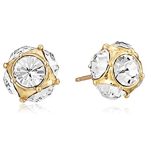 kate spade new york Lady Marmalade Gold-Tone Crystal Stud Earrings, Only $31.44, You Save $16.56(34%)