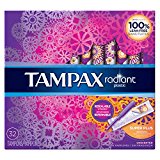 Tampax Radiant Plastic Unscented Tampons, Super Plus Absorbency, 32 Count $6.97 FREE Shipping on orders over $25