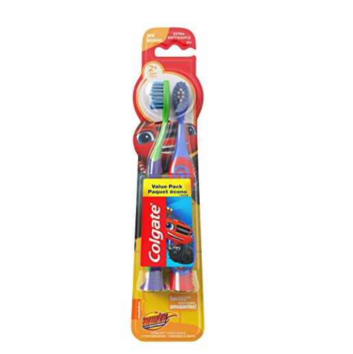 ​Colgate Kids Soft Toothbrush with Suction Cup, Blaze Value Pack (2 Count), only $2.97
