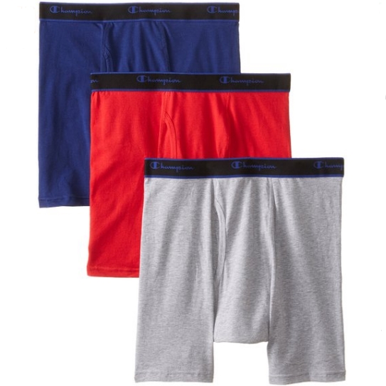 Champion Men's 3-Pack Performance Cotton Regular Leg Boxer Briefs $11.87 FREE Shipping on orders over $25