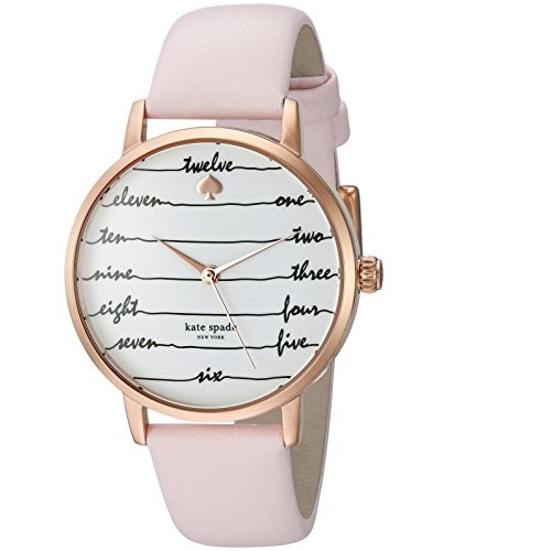 史低價！kate spade NEW YORK 女士塗鴉款時裝腕錶，原價$195.00，現僅售$97.49，免運費