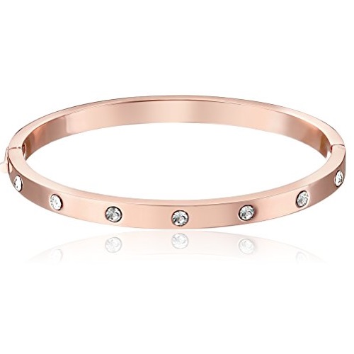 kate spade new york Set In Stone Stone Hinged Clear/Rose Gold Bangle Bracelet, Only  $33.60, free shipping