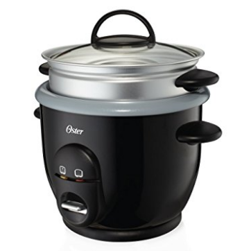 Oster CKSTRC61K-TECO Titanium Infused 6 Cup Rice & Grain Cooker with Steam Tray, Medium/One Size, Silver/Black  $15.30