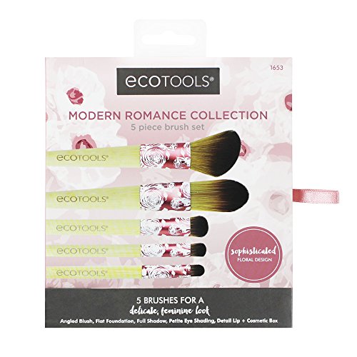 史低價！Ecotools 花朵系列化妝刷具 5件套，原價$14.99，現點擊coupon后僅售$12.74