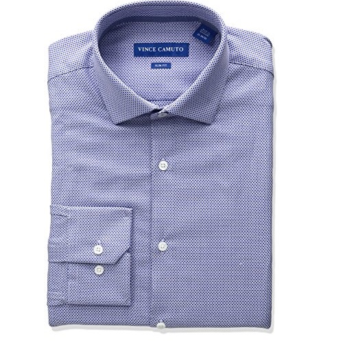 Vince Camuto Men's Slim Fit Stretch Dobby Dress Shirt with Comfort Collar, Only $13.60