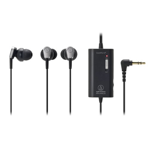 Audio Technica QuietPoint Active Noise-Cancelling In-Ear Headphones, ATH-ANC23BK, only $29.99, free shipping