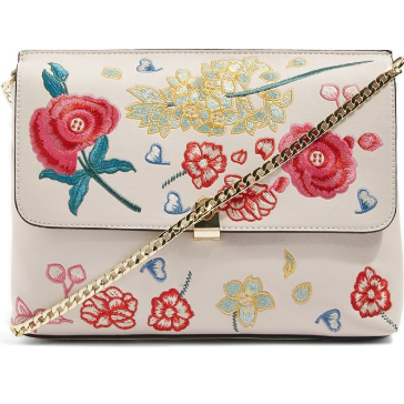 Topshop Floral Embroidered Faux Leather Crossbody Bag  $48.00