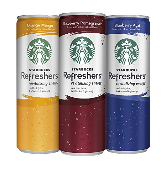 Starbucks Refreshers, 3 Flavor Variety Pack, 12 Pack, 12 oz Slim Cans only $12.35