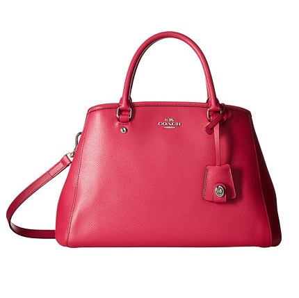 COACH Women's Crossgrain Small Margot Carryall Cerise Handbag, Only $149.99, free shipping