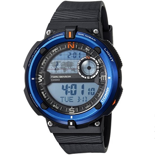 Casio Men's 'Twin Sensor' Quartz Resin Casual Watch, Color:Black (Model: SGW-600H-2ACF) $29.00 FREE Shipping
