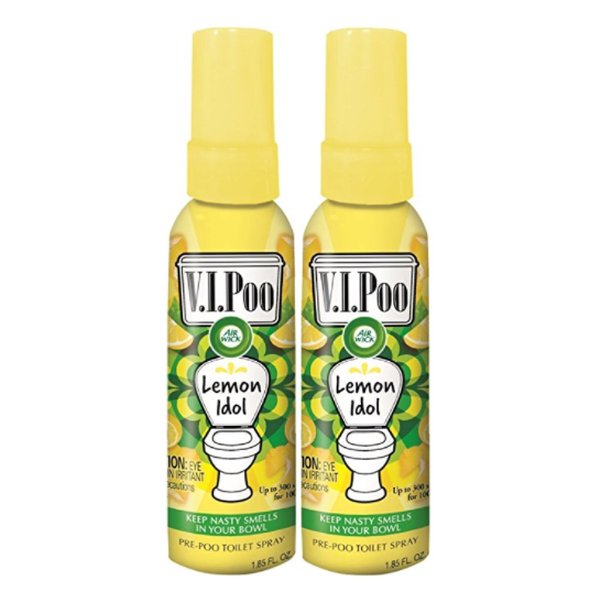 Air Wick V.I.Poo Pre-Poo Toilet Spray VALUE PACK, Lemon Idol, 1.85 oz, Pack of 2 only $7.99