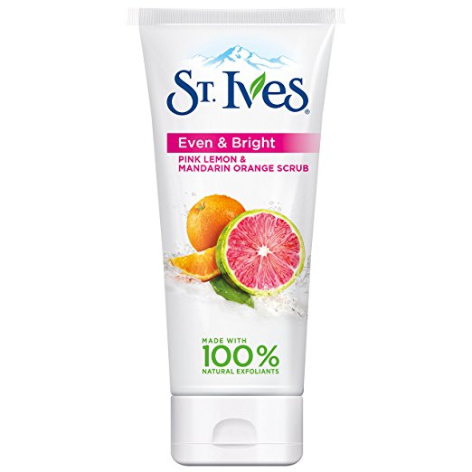 St. Ives Even & Bright 面部去角质洁面乳，6 oz， 柠檬橙子香，原价$4.99，现仅售$3.20，免运费