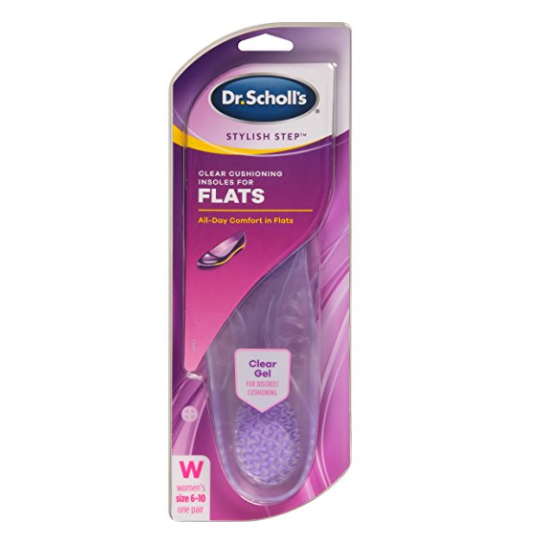Dr. Scholl’s Stylish Step Clear Cushioning Insoles for Flats, 1 Pair, Size 6-10 only $7.99