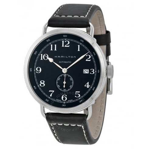 HAMILTON Khaki Navy Pioneer Automatic Black Dial Men's Watch Item No. H78415733, only $555.00, free shipping after using coupon code