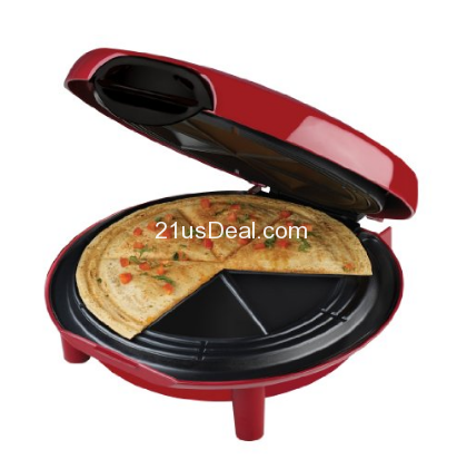 George Foreman GFQ001 Electric Quesadilla Maker with Nonstick Quesadilla Plates, Red Quesadilla Maker, Only $14.42, You Save $9.57(40%)