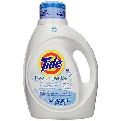Tide HE Liquid Laundry Detergent, Free & Gentle, 100-oz.., only $8.77 after clipping coupon