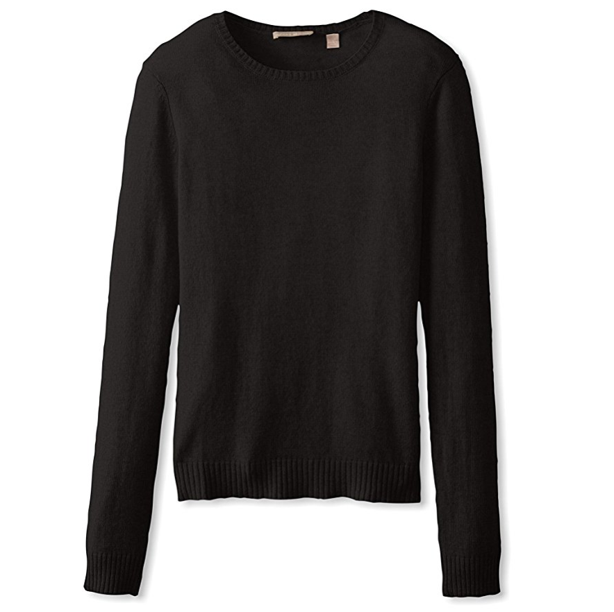 Cashmere Addiction 女款长袖圆领纯羊绒针织毛衣，现仅售$29.84,免运费！
