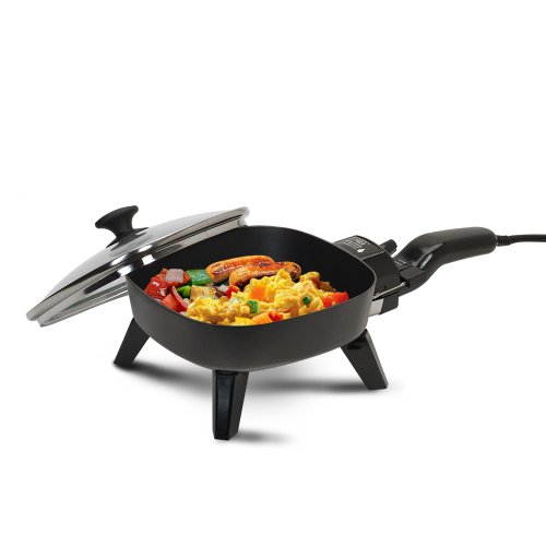 Elite Cuisine EFS-400 Maxi-Matic 7-Inch Non-Stick Electric Skillet with Glass Lid, Black, Only $14.79