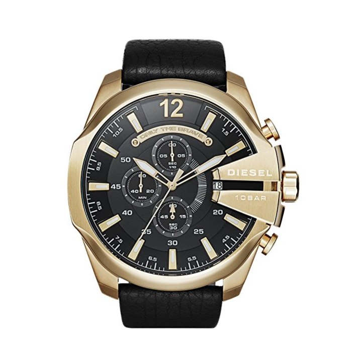 Watches Mega Chief Leather Watch only $129.37, Free Shipping