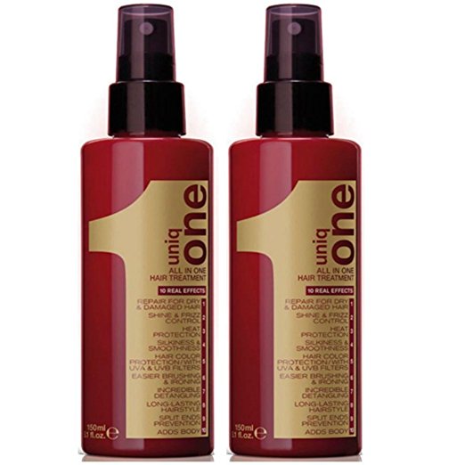 明星级护发产品！史低价！Revlon 露华浓 Uniq One 完美全效修护头发护理乳液， 150ml/瓶，共2瓶，现仅售$14.02
