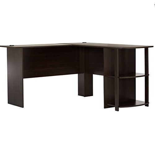 Ameriwood Home Dakota L-Shaped Desk with Bookshelves (Espresso), Only $60.59, free shipping