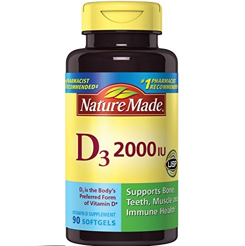 Nature Made Vitamin D 2000 I.U. with D3, Liquid Softgels, 90-Count, Only $5.59, free shipping after using SS